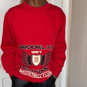 Red Graphic Sweatshirt